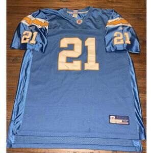 LaDainian Tomlinson Light Blue NFL Equip Reebok Chargers Jersey Size 56 2XL XXL